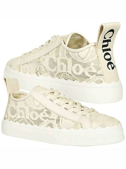 Lauren Lace Low Top Sneakers Mild Beige - CHLOE - BALAAN 2