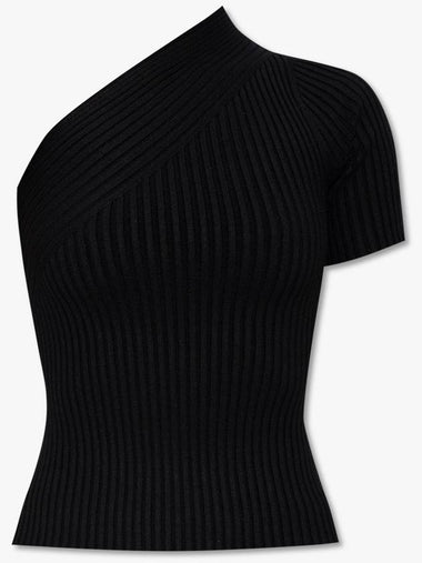 Aeron Ribbed Top, Women's, Black - AERON - BALAAN 1