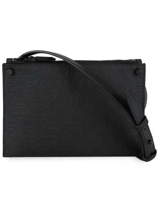 Gancini embossed logo clutch cross bag black 241225 001 - SALVATORE FERRAGAMO - BALAAN 2