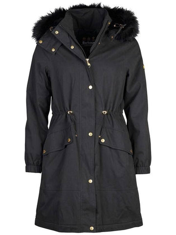 International Women's Long Fur Hooded Jacket INTERNATIONAL CAMDEN JACKET - BARBOUR - BALAAN 1