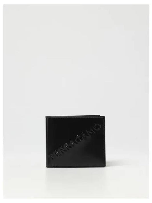 Logo Leather Half Wallet Black - SALVATORE FERRAGAMO - BALAAN 2