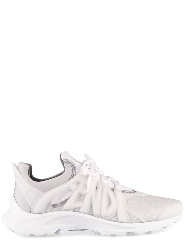 3D Rubber Logo Low Top Sneakers White - FENDI - BALAAN 2