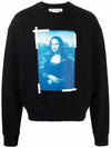 Mona Lisa Over Sweatshirt Black - OFF WHITE - BALAAN 3