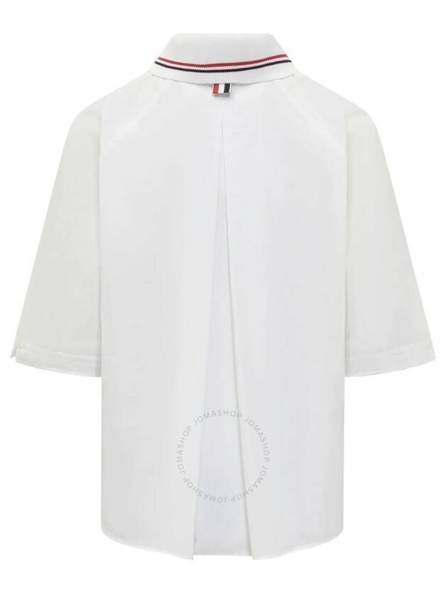 Poplin Box Pleat Long Sleeve Shirt White - THOM BROWNE - BALAAN 3