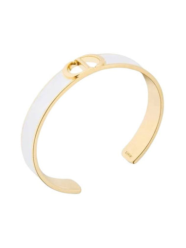 30 Montaine Slim Bangle Bracelet Gold White - DIOR - BALAAN 1