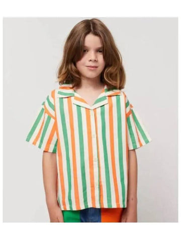 Vertical Stripe Woven Shirt 124AC037 Italian Kids - BOBO CHOSES - BALAAN 1