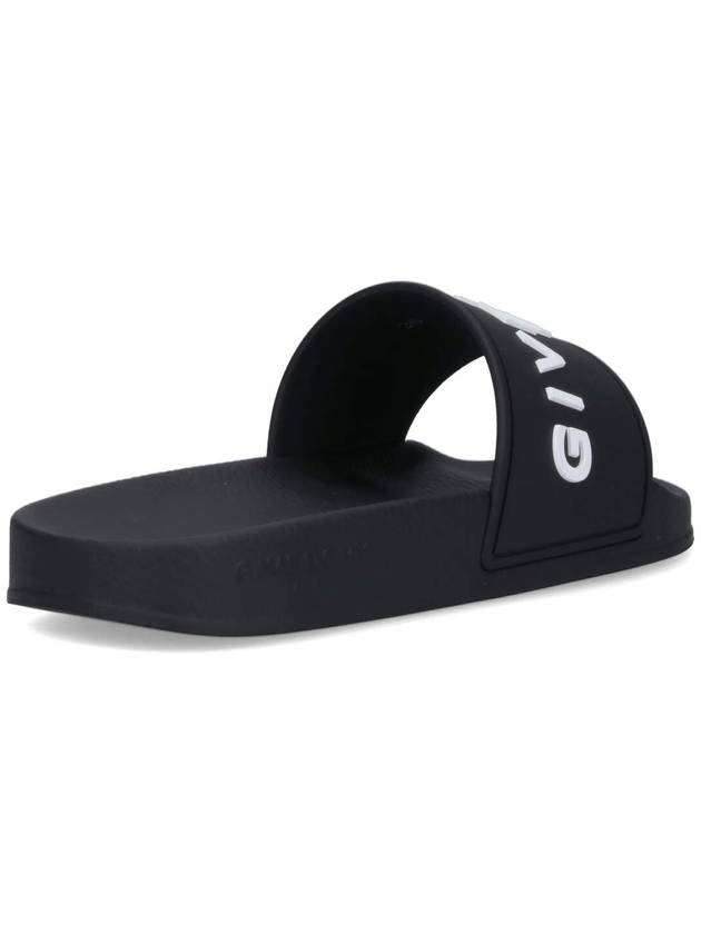 Logo Detail Slides Slippers Black - GIVENCHY - BALAAN 5