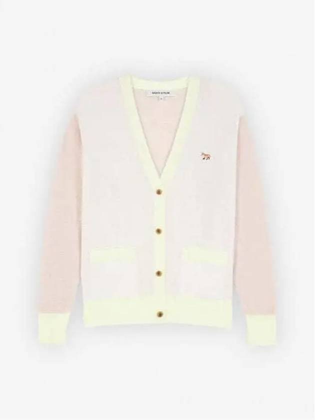 Baby Fox Patch Color Block Cardigan Ecru - MAISON KITSUNE - BALAAN 3