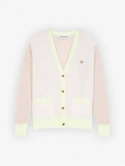 Baby Fox Patch Color Block Cardigan Ecru - MAISON KITSUNE - BALAAN 2