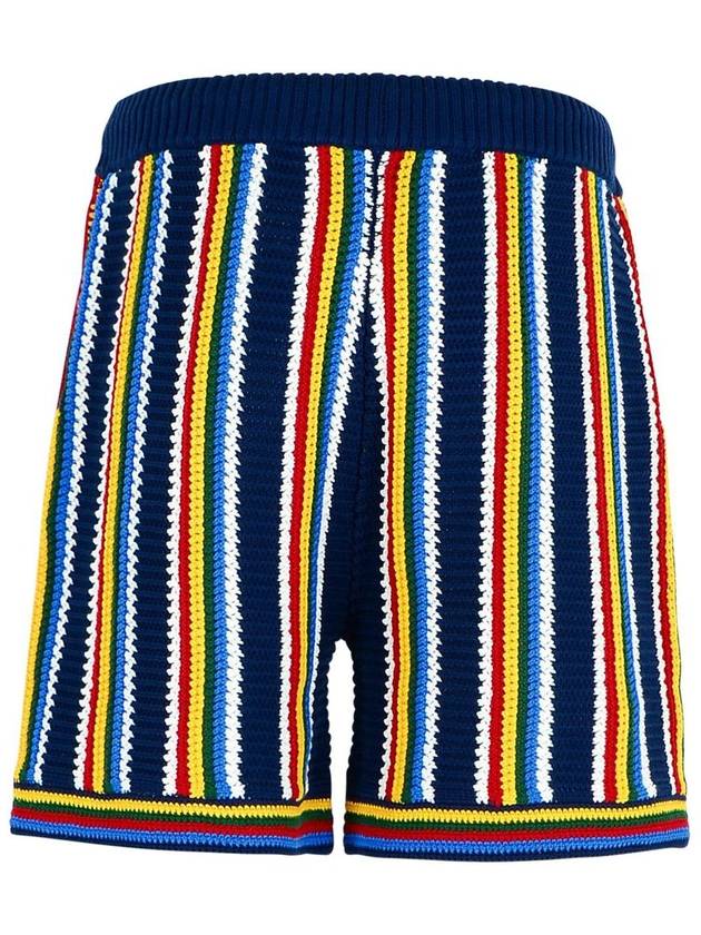 Casablanca 'Crochet' Multicolor Viscose Bermuda Shorts - CASABLANCA - BALAAN 3