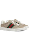 Web Ace GG Supreme Low Top Sneakers Beige Ebony - GUCCI - BALAAN 4