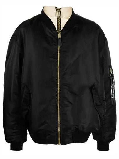 Men's Double Zipper Bomber Jacket Black - VETEMENTS - BALAAN 2