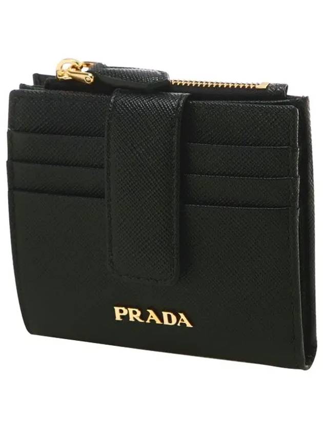 Moir? Saffiano Zipper Bicycle Wallet Black - PRADA - BALAAN.