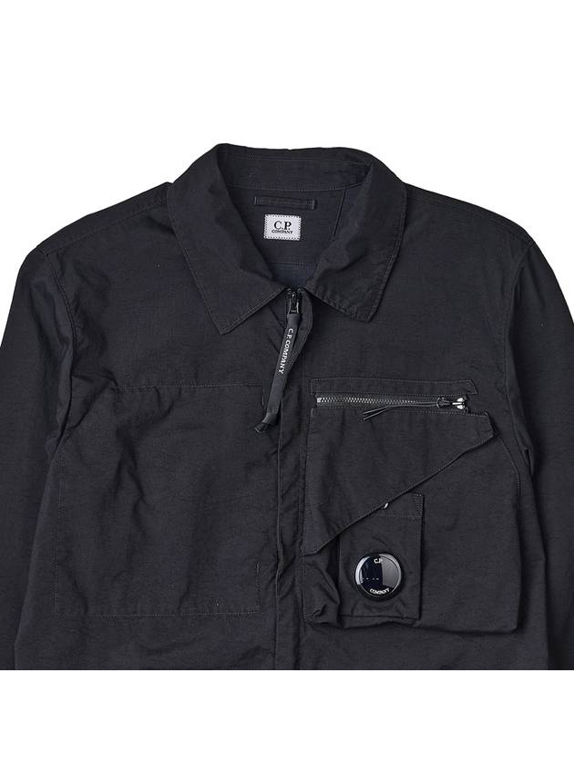 Tylon P Lens Overshirt Zip Up Jacket Black - CP COMPANY - BALAAN 4