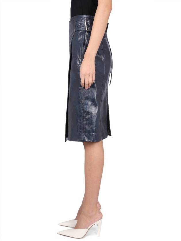 23 ss Leather Midi Skirt 743739V2QS04217 B0040300445 - BOTTEGA VENETA - BALAAN 4