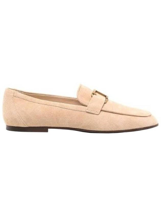 Women's T Timeless Logo Suede Loafers Brown - TOD'S - BALAAN 1