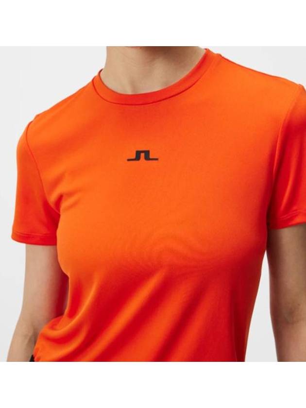 Ada Short Sleeve T-Shirt Tangerine Tango - J.LINDEBERG - BALAAN 4