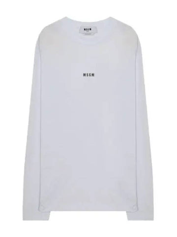 micro logo print long sleeve t shirt women - MSGM - BALAAN 1