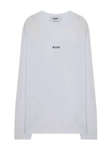 micro logo print long sleeve t shirt - MSGM - BALAAN 1