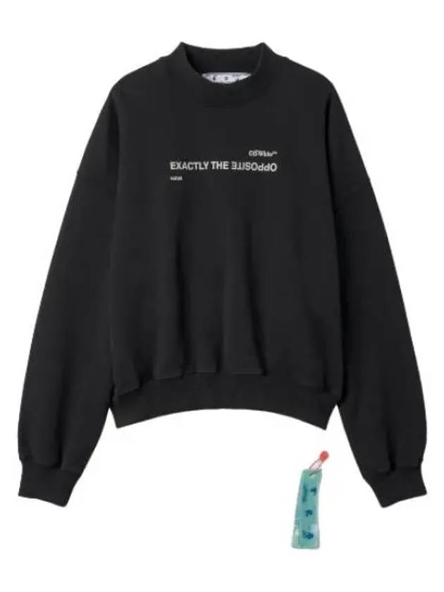 Slogan printed sweatshirt black t shirt - OFF WHITE - BALAAN 1