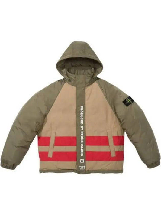 x Stone Island Reversible Down Puffer Jacket Khaki Men's Jacket 7925401S3 V0058 - SUPREME - BALAAN 1