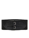 Leather Corset Belt Black - ALAIA - BALAAN.