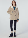 Women's Knit Collar Bag Zip-up Hand Single Coat Beige - REAL ME ANOTHER ME - BALAAN 4