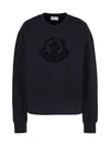 Women's Logo Sweatshirt Black - MONCLER - BALAAN 3