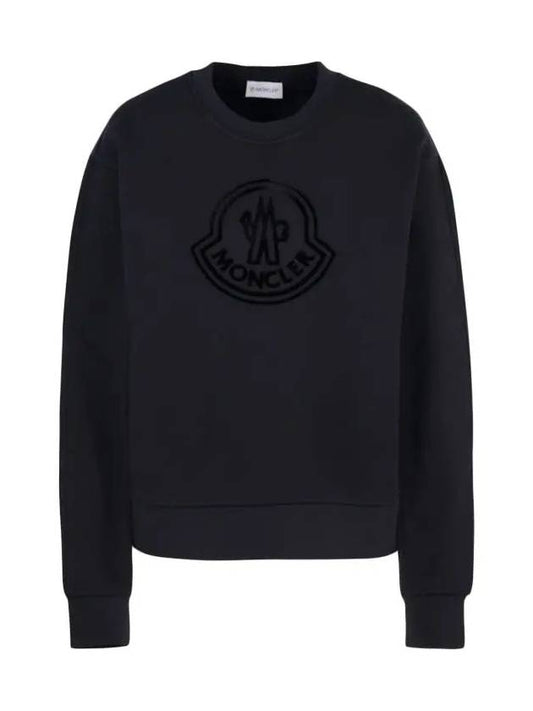 Women's Logo Sweatshirt Black - MONCLER - BALAAN 2