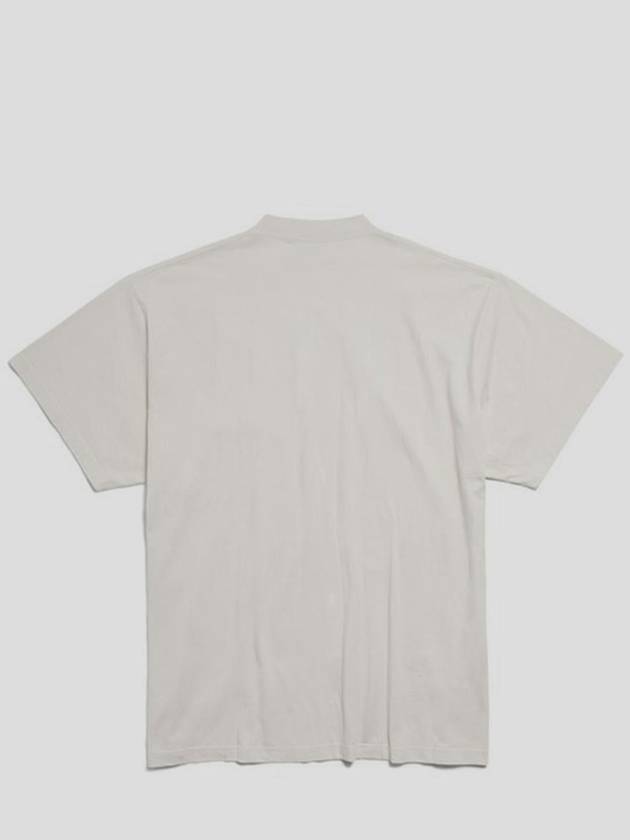 Metal BB Stencil Cotton Short Sleeve T-Shirt White - BALENCIAGA - BALAAN 3