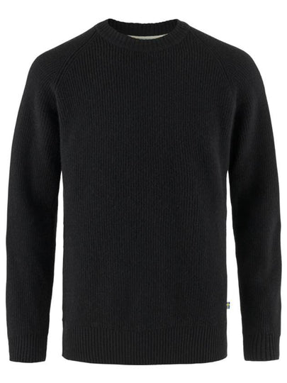 Men's Ovik Rib Sweater Black - FJALL RAVEN - BALAAN 2