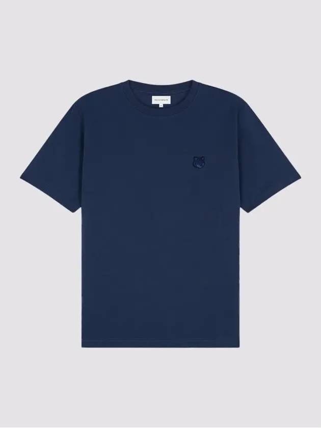 Bold Fox Head Patch Comfort Short Sleeve T-Shirt Navy - MAISON KITSUNE - BALAAN 2