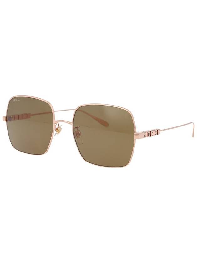 Square Metal Sunglasses Gold - GUCCI - BALAAN 3