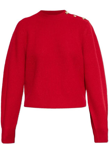 Isabel Marant Wool Sweater Nolly, Women's, Red - ISABEL MARANT - BALAAN 1