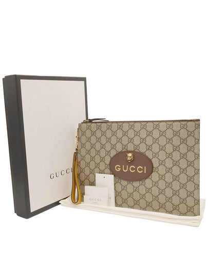 Men s Leather Neo Clutch Bag Beige - GUCCI - BALAAN 2