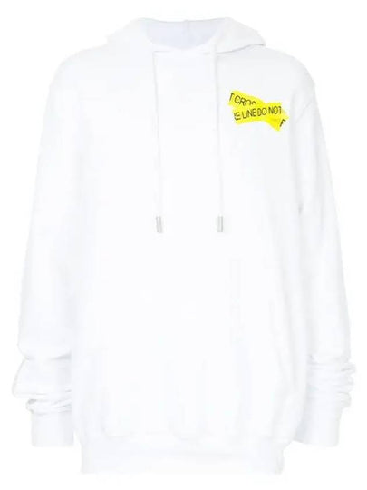 OMBB029S180030240160 Fire Taping Hooded Sweatshirt - OFF WHITE - BALAAN 2