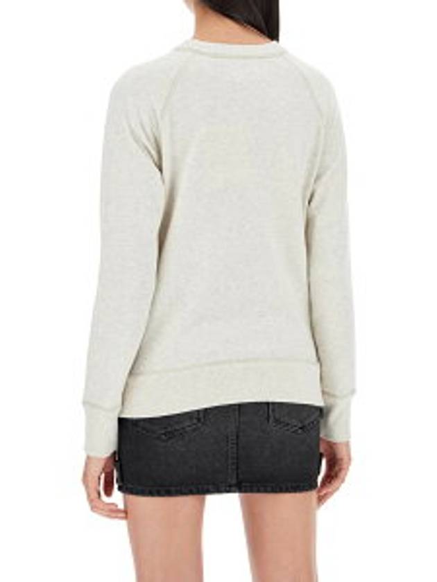 Mila Logo Cotton Sweatshirt Ecru Khaki - ISABEL MARANT - BALAAN 4