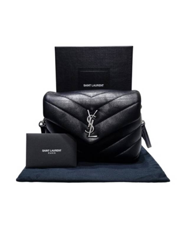 467072 Black leather silver Lulu Toy cross bag - SAINT LAURENT - BALAAN 10