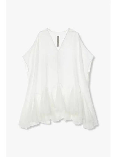 WOMEN Flare Hem Mini Dress White - RICK OWENS - BALAAN 1