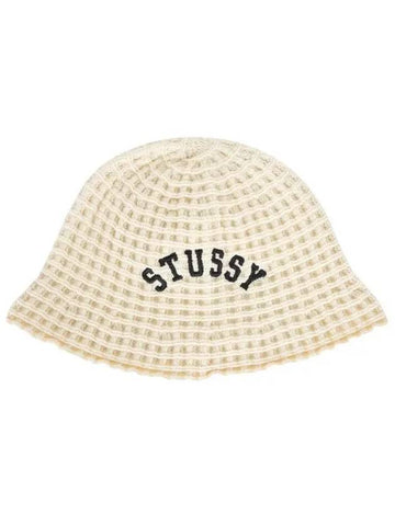 1321201 C 1207 Logo Waffle Knit Bucket Hat - STUSSY - BALAAN 1