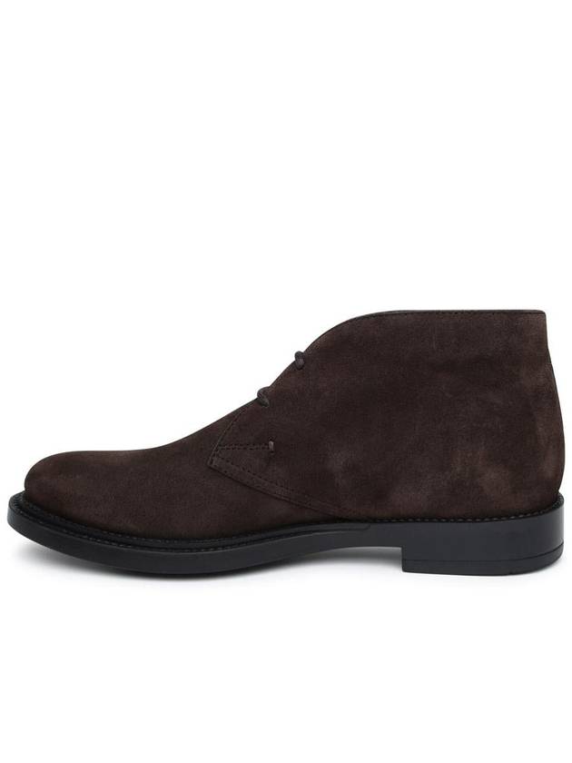 Men's Polaccino Lace-Up Ankle Boots Brown - TOD'S - BALAAN 4