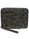 3135043 Black Calfskin Spike iPad CRIS Clutch - CHRISTIAN LOUBOUTIN - BALAAN 1