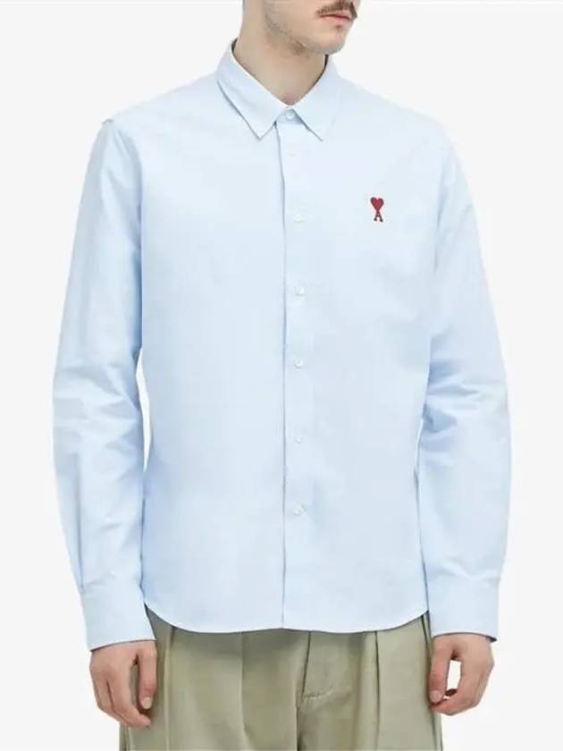 De Coeur Long Sleeve Shirt Light Blue - AMI - BALAAN 3