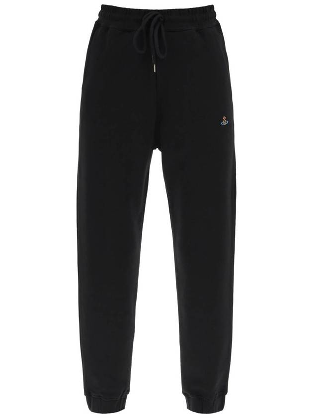 Logo Classic Drawstring Cotton Track Pants Black - VIVIENNE WESTWOOD - BALAAN 2