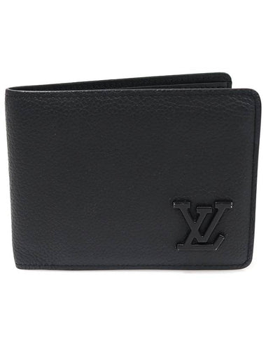 M69829 Black Grain Calfskin LV Aerogram Multiple Wallet Bicycle - LOUIS VUITTON - BALAAN 1