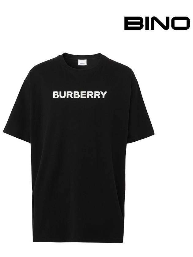 logo print cotton short sleeve t-shirt white - BURBERRY - BALAAN 2