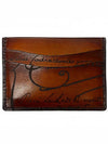 N235726 Bamboo leather Scritto card wallet brown TJ - BERLUTI - BALAAN 1