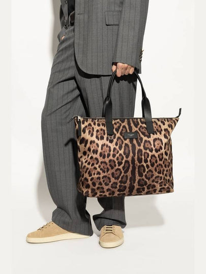 Dolce & Gabbana Animal Motif Shopper Bag, Men's, Brown - DOLCE&GABBANA - BALAAN 2