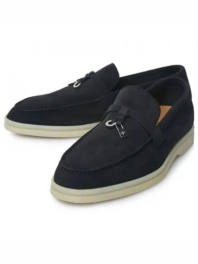 Summer Charms Walk Suede Loafers Black - LORO PIANA - BALAAN 2