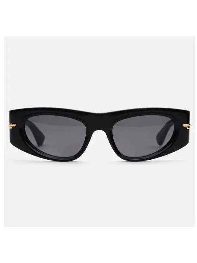 Eyewear Havana Bold Cat Eye Oval Sunglasses Black - BOTTEGA VENETA - BALAAN 2